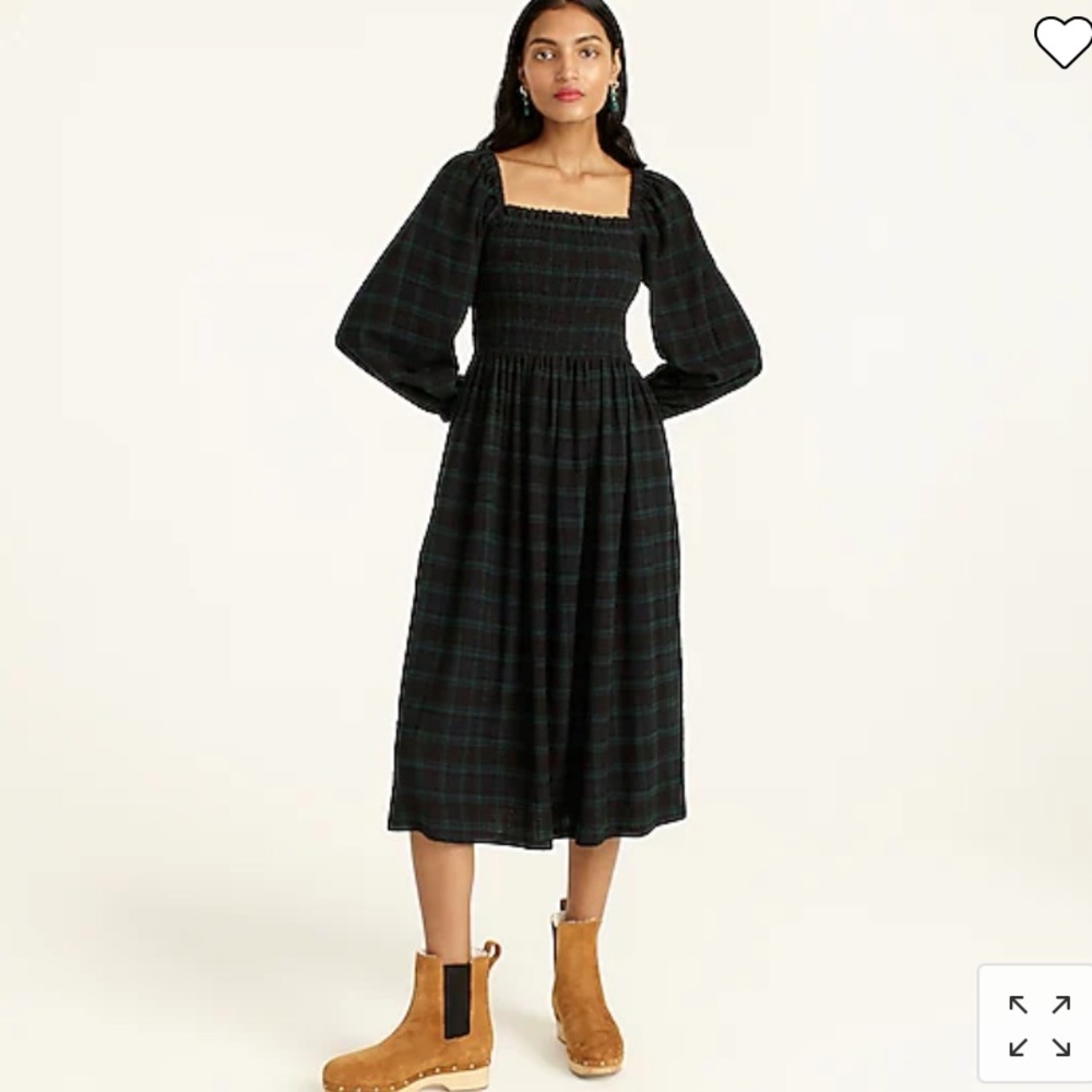 J. Crew Black Plaid Dress
